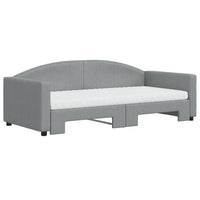 Divano Letto Estraibile Materassi Grigio Chiaro 90x190 Tessuto