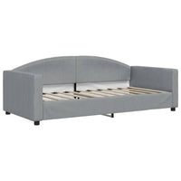 Divano Letto Estraibile Materassi Grigio Chiaro 90x190 Tessuto 3197216