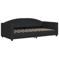 Divano Letto Estraibile con Materassi Nero 90x190 cm in Tessuto 3197218