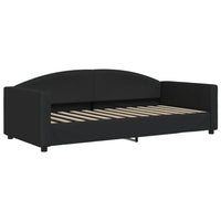 Divano Letto Estraibile con Cassetti Nero 90x200 cm in Tessuto 3197226