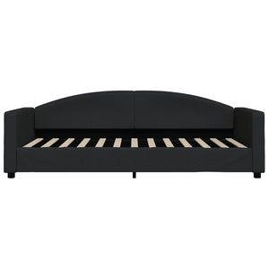 Divano Letto Estraibile con Cassetti Nero 90x200 cm in Tessuto 3197226