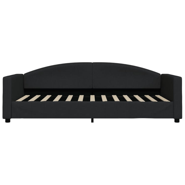 Divano Letto Estraibile con Cassetti Nero 90x200 cm in Tessuto 3197226