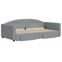 Divano Letto Estraibile Cassetti Grigio Chiaro 100x200 Tessutocod mxl 130631