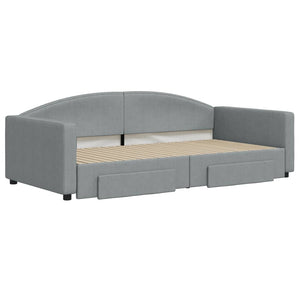 Divano Letto Estraibile Cassetti Grigio Chiaro 100x200 Tessutocod mxl 130631