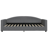 Divano Letto Estraibile Cassetti Grigio Scuro 100x200cm Tessuto 3197230