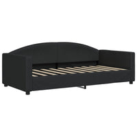 Divano Letto Estraibile con Cassetti Nero 90x190 cm in Tessuto 3197236