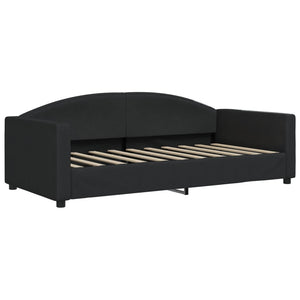 Divano Letto Estraibile con Cassetti Nero 90x190 cm in Tessuto 3197236