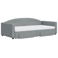 Divano Letto Estraibile Cassetti Grigio Chiaro 100x200 Tessutocod mxl 82736