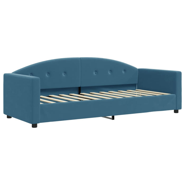 Divano Letto con Materasso-Sofa Letto-Daybed Blu 80x200 cm in Velluto 901072