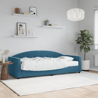 Divano Letto con Materasso-Sofa Letto-Daybed Blu 80x200 cm in Velluto 901072