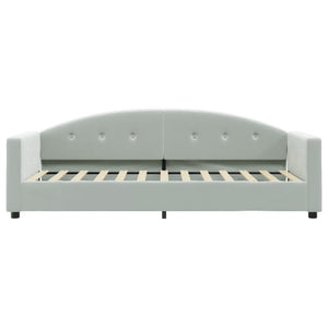 Divano Letto con Materasso Grigio Chiaro 80x200 cm in Velluto 3197270