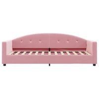 Divano Letto con Materasso Rosa 80x200 cm in Velluto