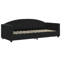 Divano Letto con Materasso Nero 80x200 cm in Velluto