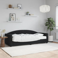 Divano Letto con Materasso-Sofa Letto-Daybed Nero 80x200 cm in Velluto 332392