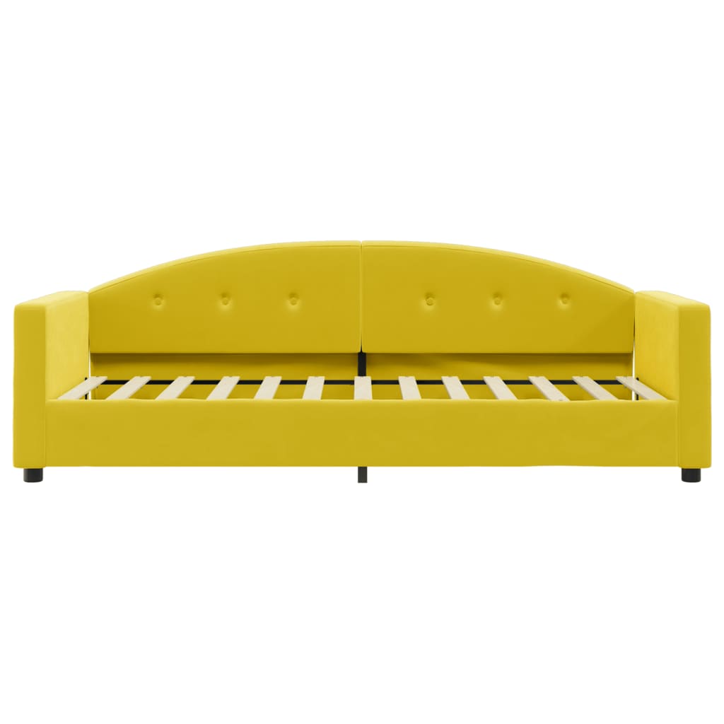 Divano Letto con Materasso Giallo 80x200 cm in Velluto 3197275