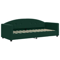 Divano Letto con Materasso-Sofa Letto-Daybed Verde Scuro 90x200 cm in Velluto 582306