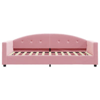 Divano Letto con Materasso Rosa 90x200 cm in Velluto 3197280