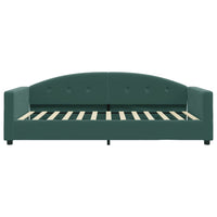 Divano Letto con Materasso Verde Scuro 100x200 cm in Velluto