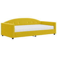 Divano Letto con Materasso Giallo 100x200 cm in Velluto 3197289