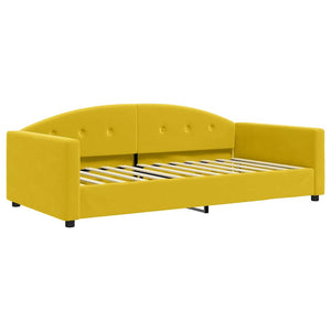 Divano Letto con Materasso-Sofa Letto-Daybed Giallo 100x200 cm in Velluto 585461