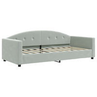 Divano Letto con Materasso-Sofa Letto-Daybed Grigio Chiaro 90x190 cm in Velluto 192332