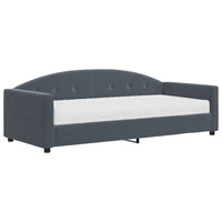 Divano Letto con Materasso-Sofa Letto-Daybed Grigio Scuro 90x190 cm in Velluto 959631
