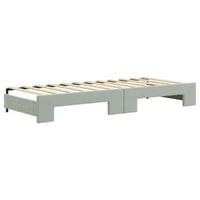 Divano Letto con Letto Estraibile-Sofa Letto-Daybed Grigio Chiaro 80x200 Velluto 109713