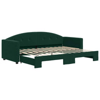 Divano Letto con Letto Estraibile-Sofa Letto-Daybed Verde Scuro 80x200cm Velluto 383243