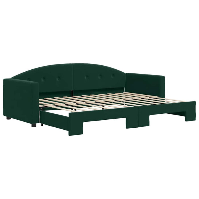Divano Letto con Letto Estraibile-Sofa Letto-Daybed Verde Scuro 80x200cm Velluto 383243