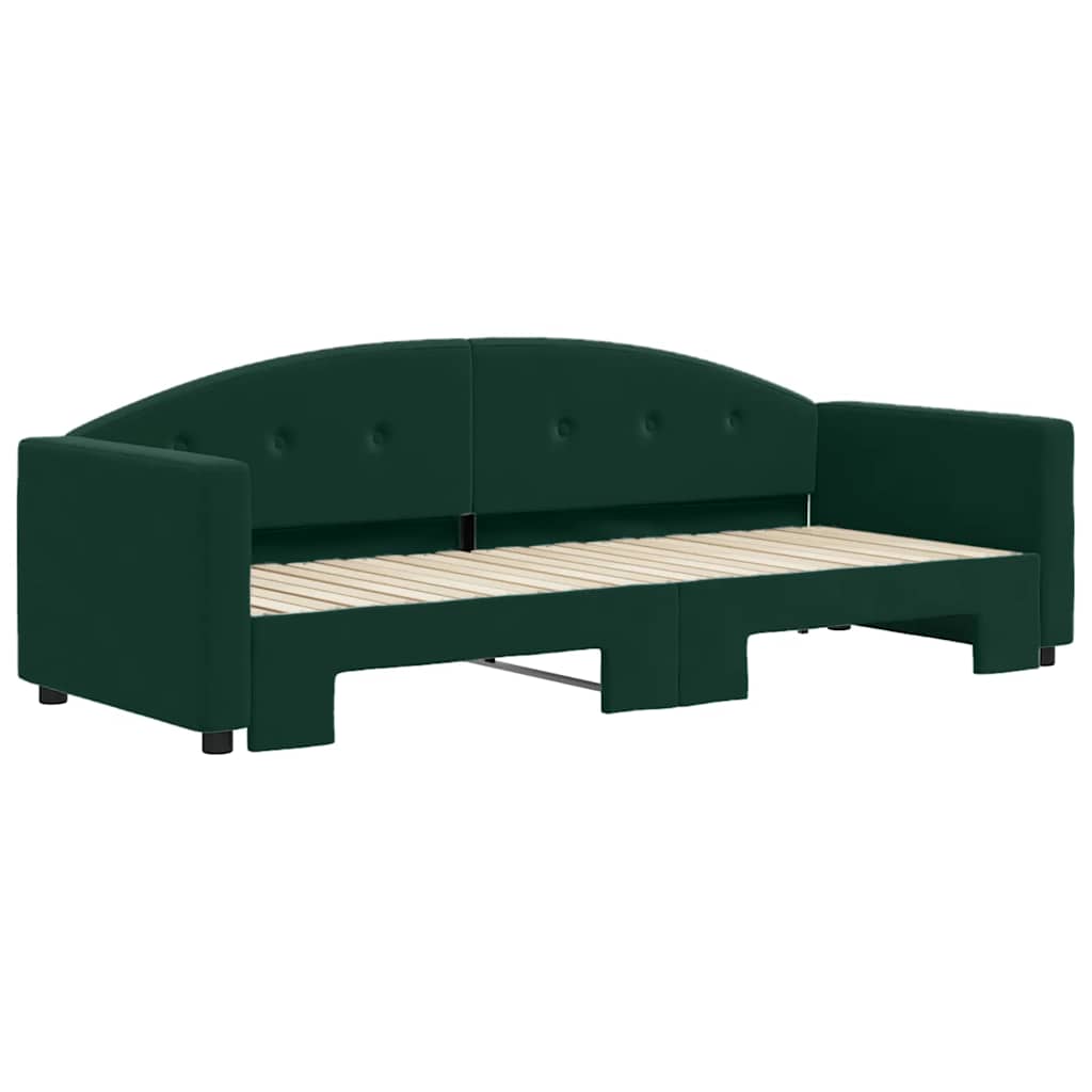 Divano Letto con Letto Estraibile-Sofa Letto-Daybed Verde Scuro 80x200cm Velluto 383243