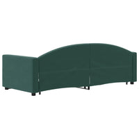 Divano Letto con Letto Estraibile Verde Scuro 80x200cm Velluto 3197296