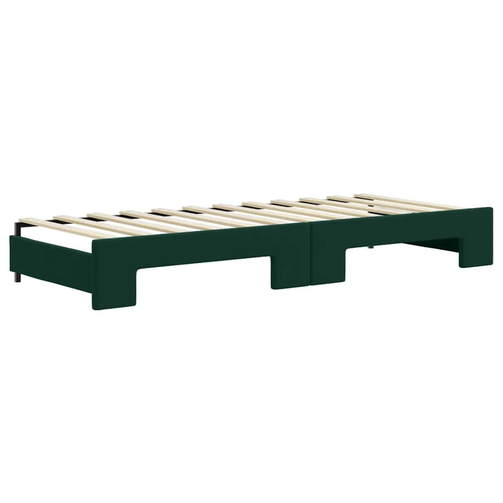 Divano Letto con Letto Estraibile-Sofa Letto-Daybed Verde Scuro 80x200cm Velluto 383243