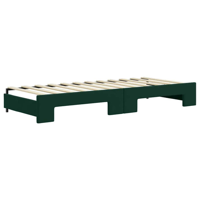 Divano Letto con Letto Estraibile-Sofa Letto-Daybed Verde Scuro 80x200cm Velluto 383243
