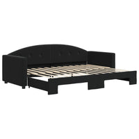 Divano Letto con Letto Estraibile Nero 80x200 cm in Velluto 3197298