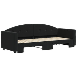 Divano Letto con Letto Estraibile-Sofa Letto-Daybed Nero 80x200 cm in Velluto 975930