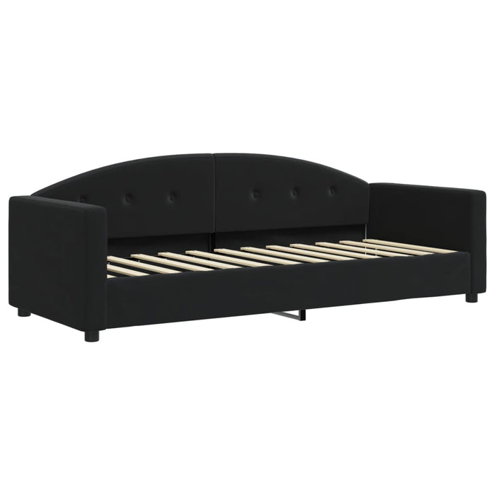 Divano Letto con Letto Estraibile Nero 80x200 cm in Velluto 3197298