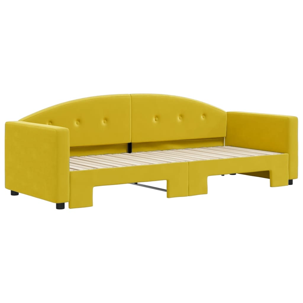 vidaXL Divano Letto con Letto Estraibile Giallo 80x200 cm in Velluto