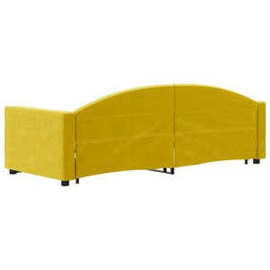Divano Letto con Letto Estraibile Giallo 80x200 cm in Velluto 3197299