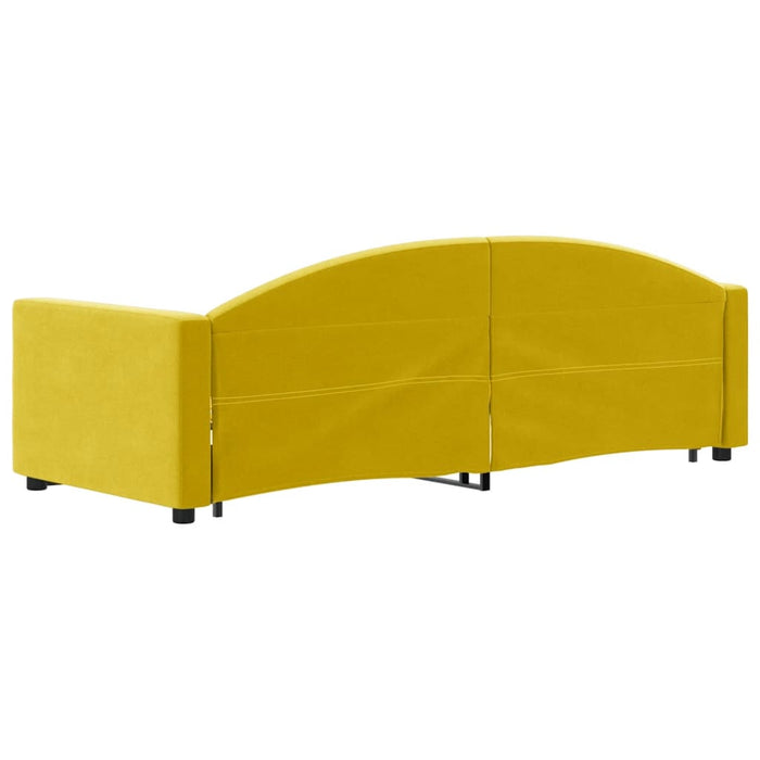 Divano Letto con Letto Estraibile Giallo 80x200 cm in Velluto 3197299