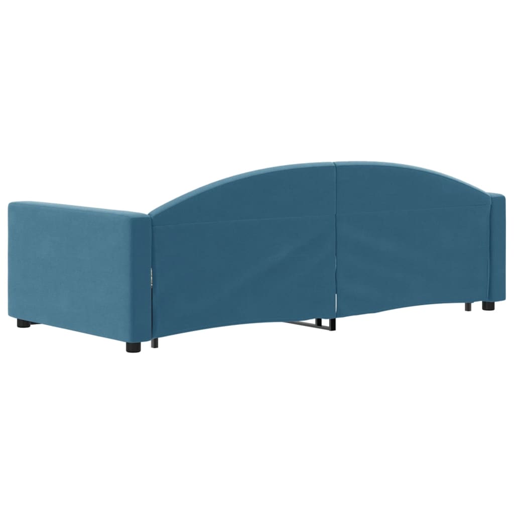Divano Letto con Letto Estraibile-Sofa Letto-Daybed Blu 90x200 cm in Velluto 127725