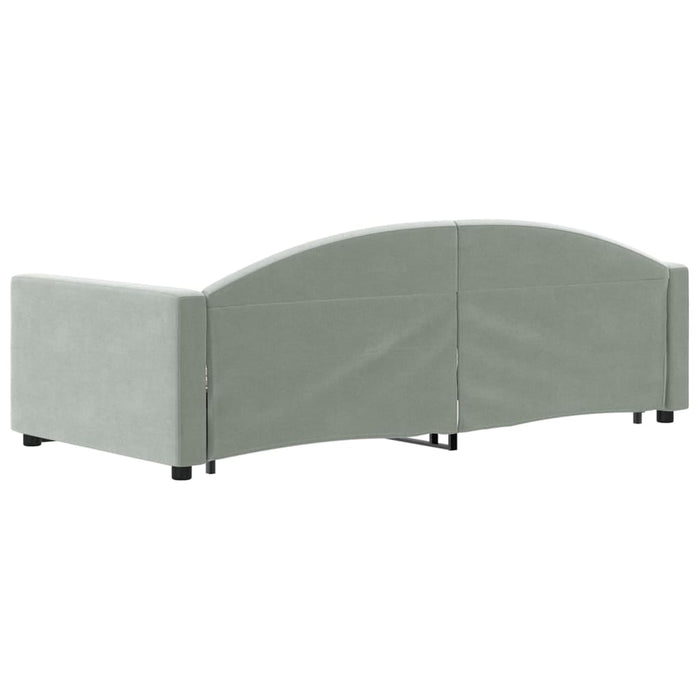 Divano Letto con Letto Estraibile-Sofa Letto-Daybed Grigio Chiaro 90x200 Velluto 305704