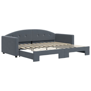 Divano Letto con Letto Estraibile-Sofa Letto-Daybed Grigio Scuro 90x200cm Velluto 584235