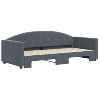 Divano Letto con Letto Estraibile-Sofa Letto-Daybed Grigio Scuro 90x200cm Velluto 584235