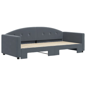 vidaXL Divano Letto con Letto Estraibile Grigio Scuro 90x200cm Velluto