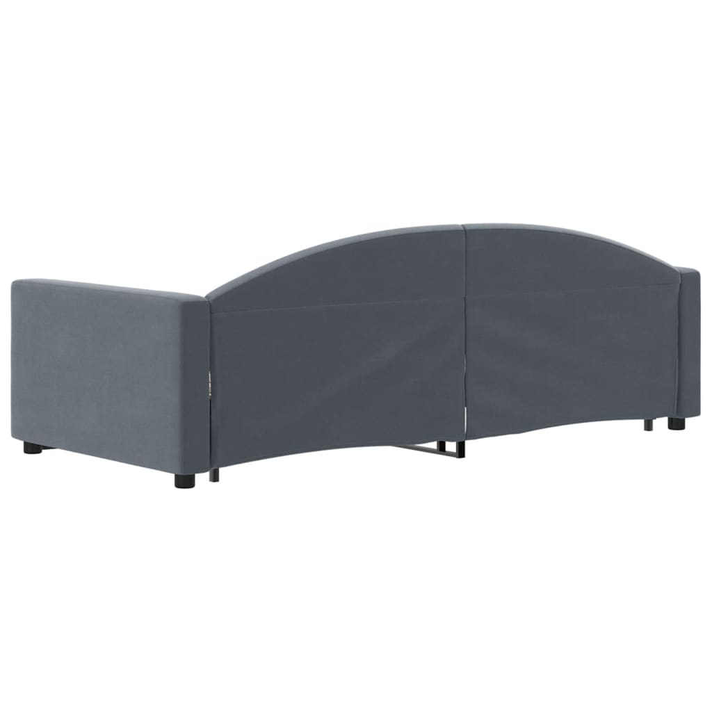 Divano Letto con Letto Estraibile-Sofa Letto-Daybed Grigio Scuro 90x200cm Velluto 584235