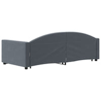 Divano Letto con Letto Estraibile-Sofa Letto-Daybed Grigio Scuro 90x200cm Velluto 584235