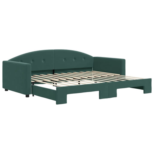 Divano Letto con Letto Estraibile-Sofa Letto-Daybed Verde Scuro 90x200cm Velluto 795953