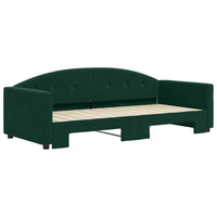 Divano Letto con Letto Estraibile-Sofa Letto-Daybed Verde Scuro 90x200cm Velluto 795953