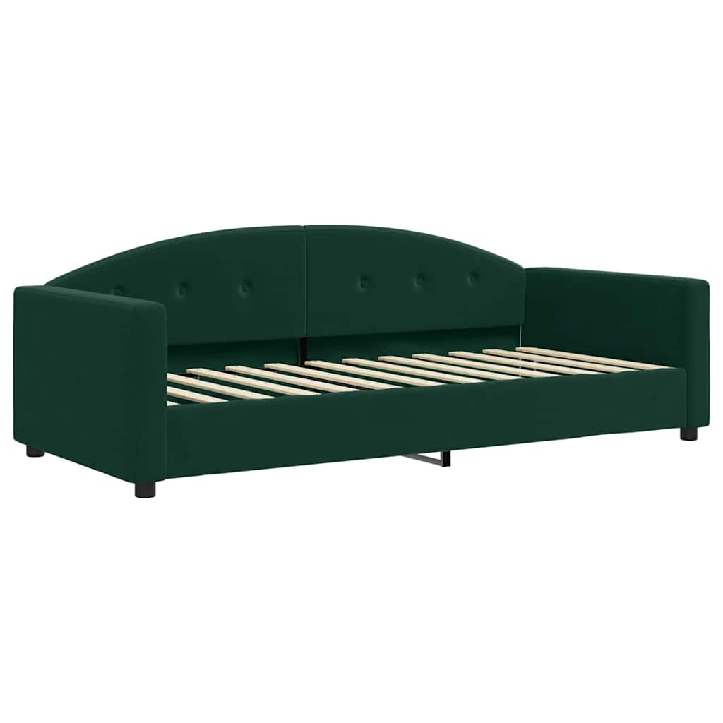 Divano Letto con Letto Estraibile-Sofa Letto-Daybed Verde Scuro 90x200cm Velluto 795953
