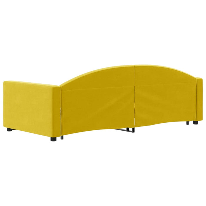 vidaXL Divano Letto con Letto Estraibile Giallo 90x200 cm in Velluto